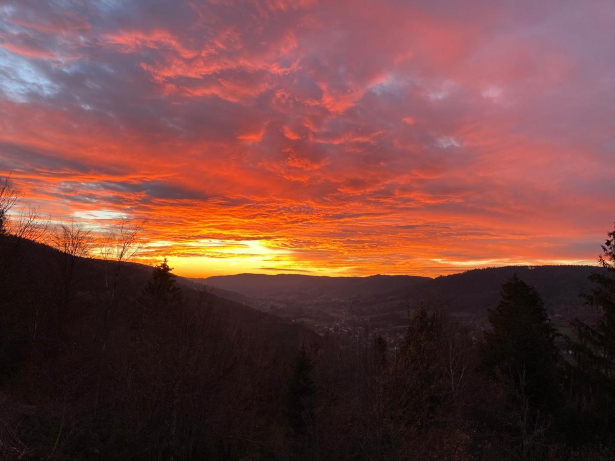Le Gite Cozy De Bouvacote Avec Vue Panoramique Et Sauna Le Tholy Kültér fotó